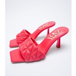 Zara quilted heels